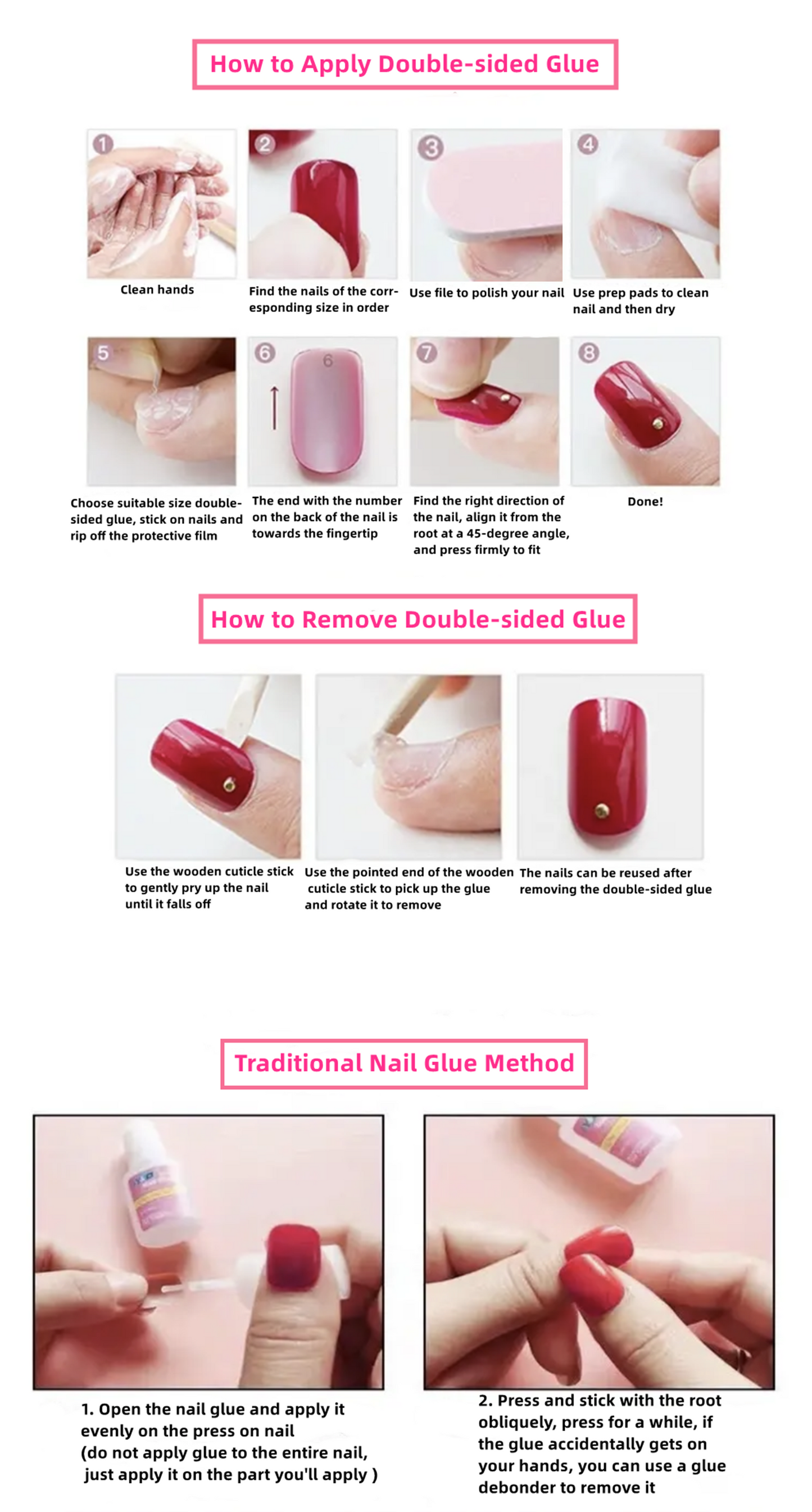 Youth Time Pink Blossom Press On Nails by SMILINGSTYLE | Luxury Fake Nails | Reusable Nails | Handmade Nails