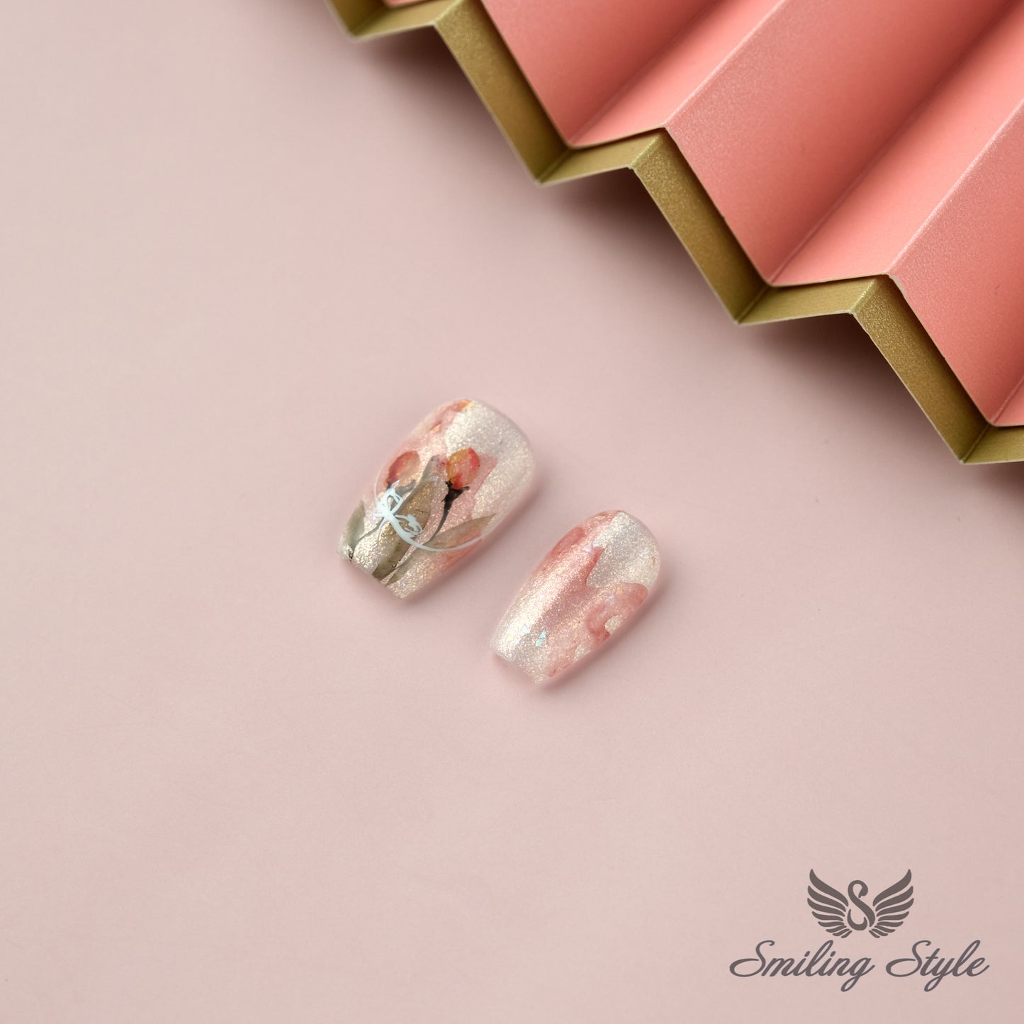 Stars of Wind Island Press On Nails by SMILINGSTYLE | Luxury Fake Nails | Reusable Nails | Handmade Nails