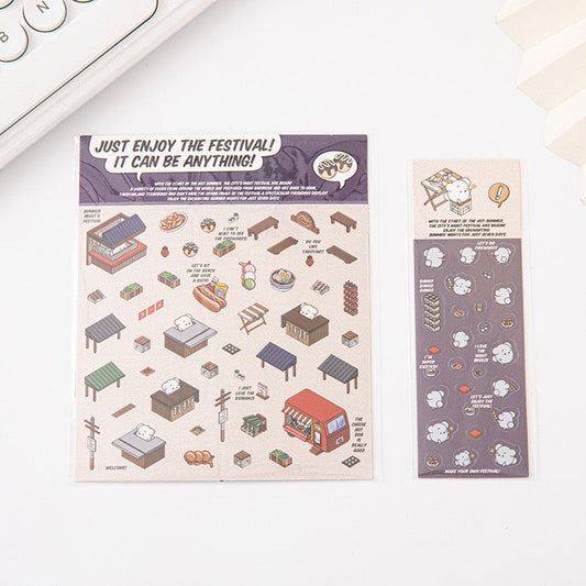 Festival - 3D Scene Stickers | DIY Mini Room Strickers | Collectible Sticker Book Kit | Fun SceneryStickers