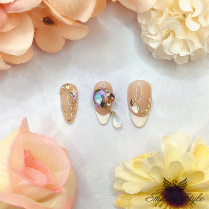 Fairy Princess's Tears Press On Nails by SMILINGSTYLE | Luxury Fake Nails | Reusable Nails | Handmade Nails