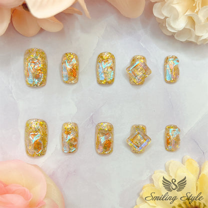 Starrying Stone Press On Nails by SMILINGSTYLE | Luxury Fake Nails | Reusable Nails | Handmade Nails