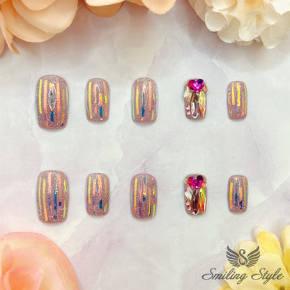 My First Love Press On Nails by SMILINGSTYLE | Luxury Fake Nails | Reusable Nails | Handmade Nails