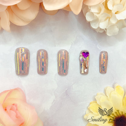 My First Love Press On Nails by SMILINGSTYLE | Luxury Fake Nails | Reusable Nails | Handmade Nails