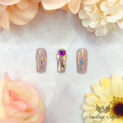 My First Love Press On Nails by SMILINGSTYLE | Luxury Fake Nails | Reusable Nails | Handmade Nails