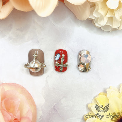 Western Queen's Mother Press On Nails by SMILINGSTYLE | Luxury Fake Nails | Reusable Nails | Handmade Nails